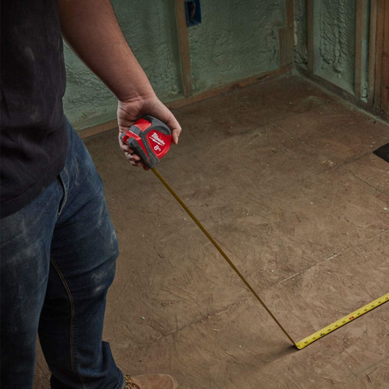 Milwaukee 4932459596 8m/26ft Pro Compact Tape Measure, Red Milwaukee - Dynamic Drive