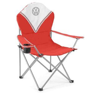 Vw Deluxe Padded Camping Chair Red OL0195 VW - Dynamic Drive