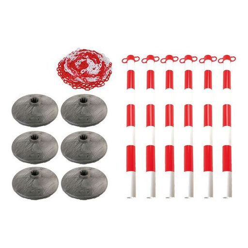 Laser Set of 6 Posts & Bases with Chain 6701 Laser - Dynamic Drive
