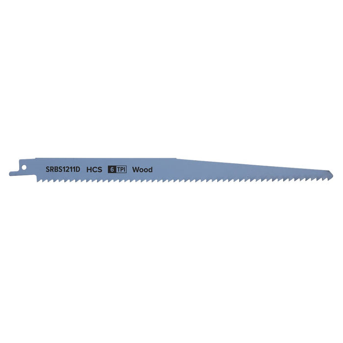 Sealey Reciprocating Saw Blade Clean Wood 250mm 6tpi Pack of 5 SRBS1211D Sealey - Dynamic Drive
