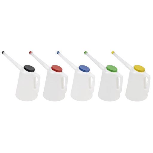 Sealey Oil Containers with Flexible Spouts 3L - Set of 5 JDL3SET Sealey - Dynamic Drive
