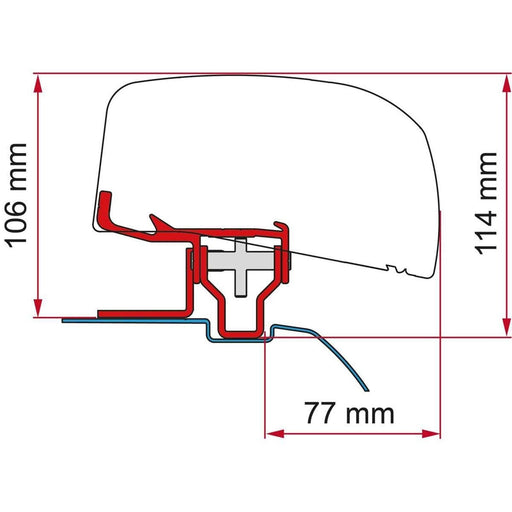 Fiamma NV 200 Bracket Kit for F40van 210 Awning - Deep Black Fiamma - Dynamic Drive