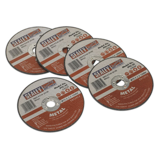Sealey Cutting Disc75 x 2mm10mm Bore Pack of 5 PTC/3C5 Sealey - Dynamic Drive