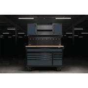 Draper BUNKER Roller Workstation with Workbench, 10 Drawer, 56", Grey Draper - Dynamic Drive