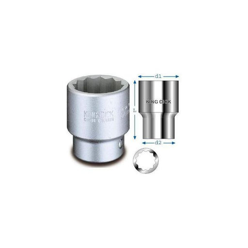King Dick Socket SD 1/4" AF 6pt 7/32" King Dick - Dynamic Drive