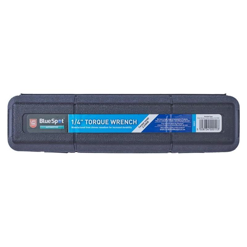 Bluespot Tools Torque Wrench 1/4in Drive 2-24Nm BlueSpot Tools - Dynamic Drive