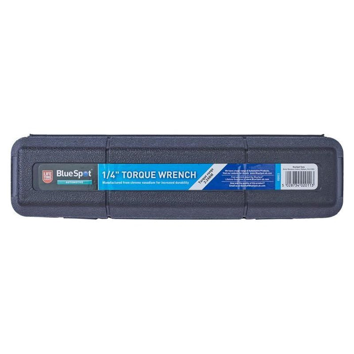 Bluespot Tools Torque Wrench 1/4in Drive 2-24Nm BlueSpot Tools - Dynamic Drive