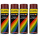 4 x Genuine Motip Red Primer Filler Spray Paint Red 500Ml Motip  - Dynamic Drive