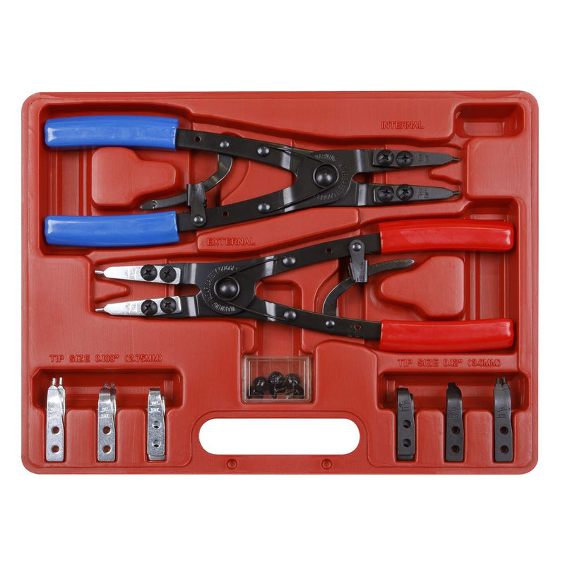 Sealey Circlip Pliers Set Internal/External 265mm Heavy-Duty AK8500 Sealey - Dynamic Drive