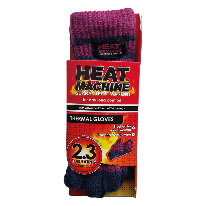 Ladies striped thermal insulated gloves (assorted colours) 3066 UK Camping And Leisure - Dynamic Drive