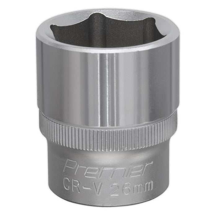 Sealey WallDrive Socket 26mm 1/2"Sq Drive S1226 Sealey - Dynamic Drive