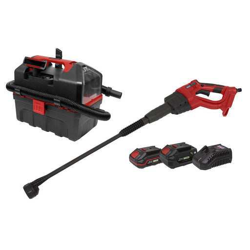 Sealey 2 x SV20 Series Cordless Car Cleaning Combo Kit 20V - 2 Batteries Sealey - Dynamic Drive