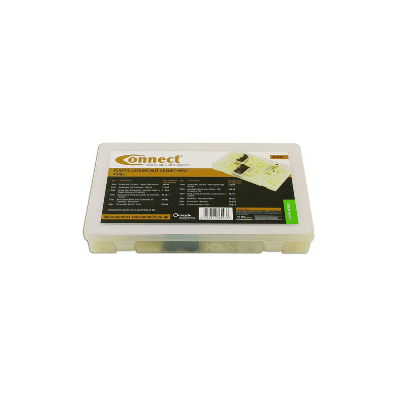 Connect Assorted Plastic Locking Nuts 350pc 36043 Tool Connection - Dynamic Drive