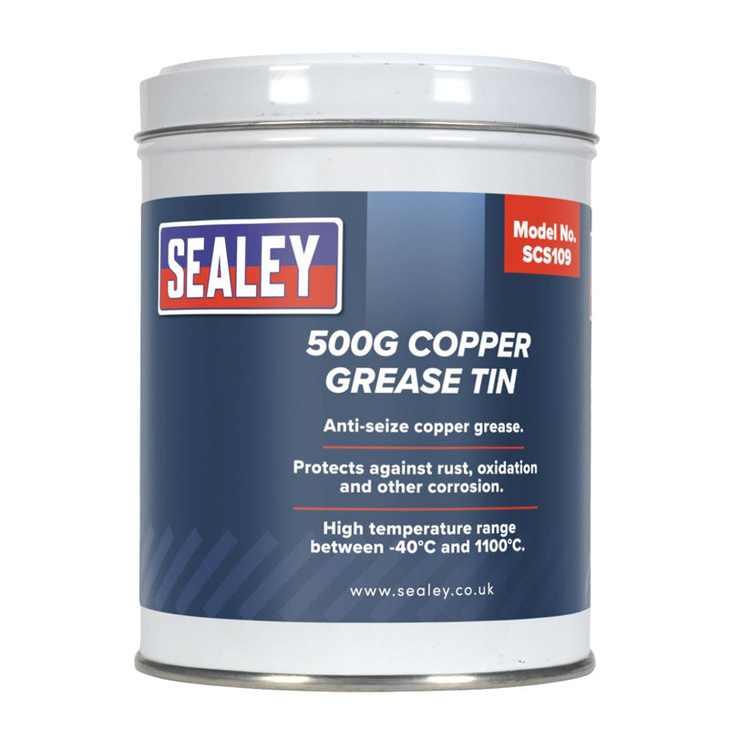 Sealey Copper Grease 500g Tin SCS109 Sealey - Dynamic Drive