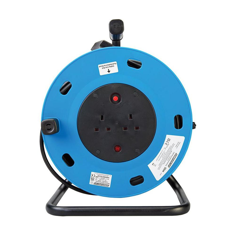 Powermaster Cable Reel Freestanding 13A 230V 2-Gang 50m PowerMaster - Dynamic Drive