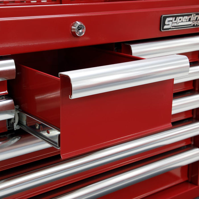 Sealey Topchest 8 Drawer with Ball-Bearing Slides Red AP33089 Sealey - Dynamic Drive