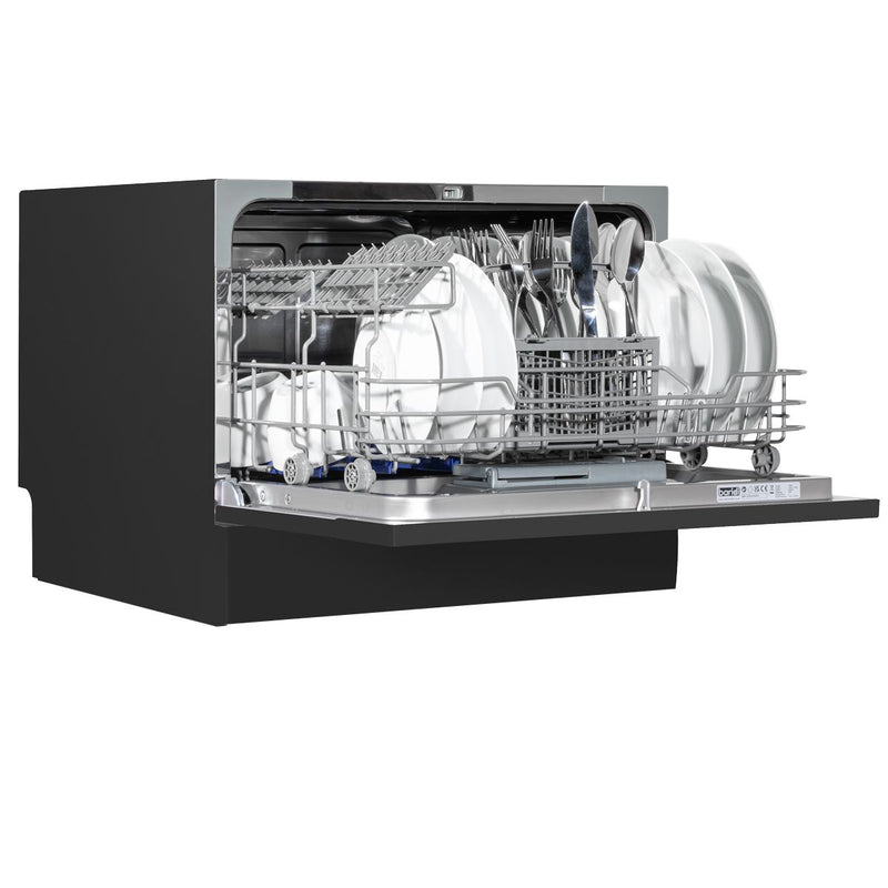 Baridi Tabletop Dishwasher 6 Place Settings 6.5L Capacity - Black DH85 Baridi - Dynamic Drive