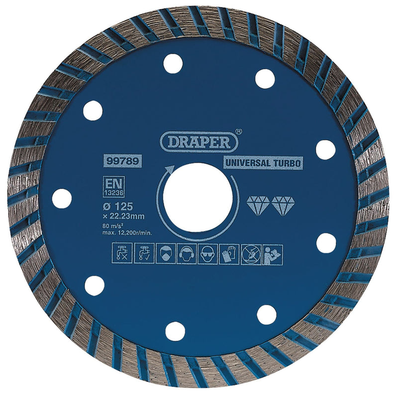Draper Turbo Diamond Blade, 125mm 99789 Draper - Dynamic Drive