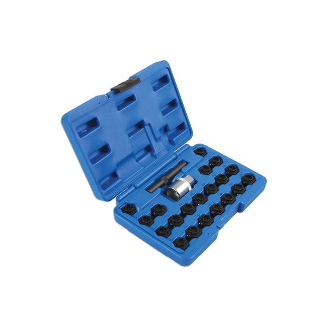 Laser Locking Wheel Nut Key Set 22pc - for BMW 6539 Laser - Dynamic Drive