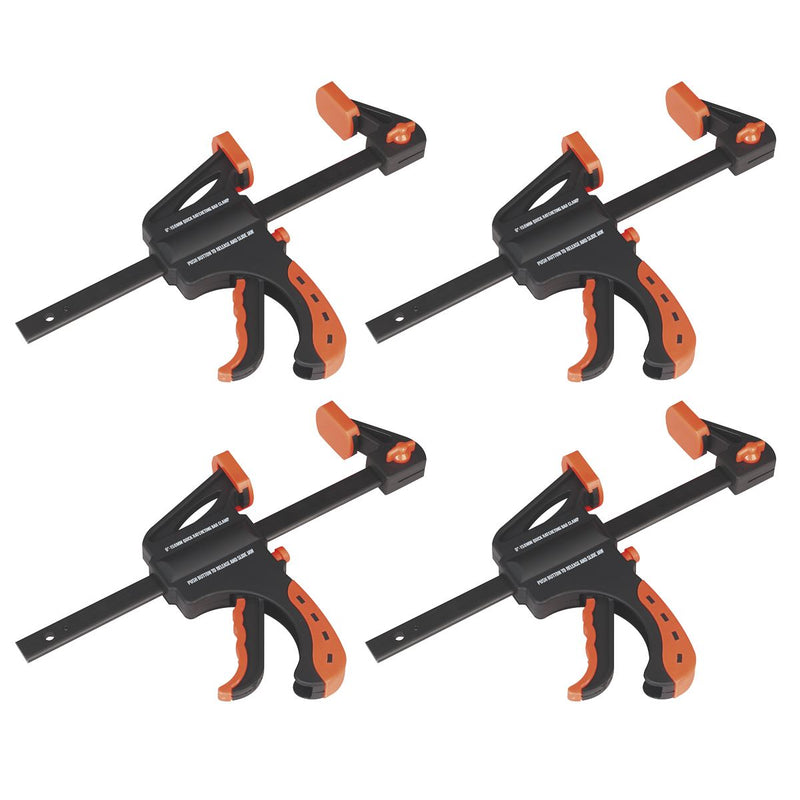Sealey Ratchet Bar Clamp 150mm 4pc Set AK61014 Sealey - Dynamic Drive