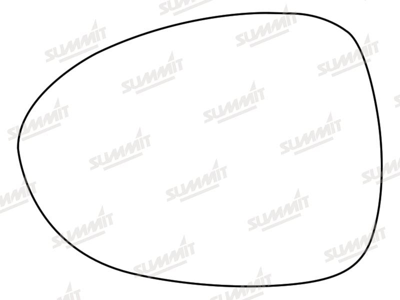 Summit Stick-On Standard Mirror Glass fits Mazda MX-5 10 to 16 LHS Summit - Dynamic Drive
