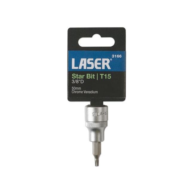 Laser Star Socket Bit 3/8"D T15 3166 Laser - Dynamic Drive