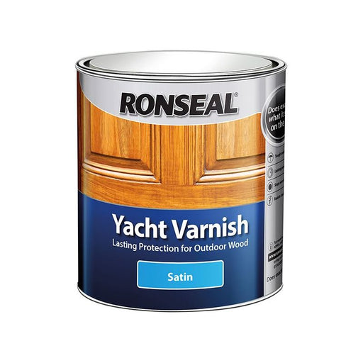 Ronseal Exterior Yacht Varnish Satin 500ml Ronseal - Dynamic Drive