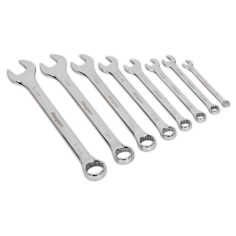 Sealey Combination Spanner Set 8pc Whitworth S0870 Sealey - Dynamic Drive