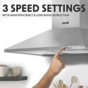 Baridi Cooker Hood with Carbon Filters 60cm - Stainless Steel DH126 Baridi - Dynamic Drive