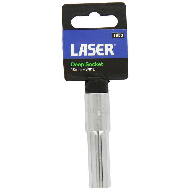 Laser Deep Socket 3/8"D 10mm 1953 Laser - Dynamic Drive