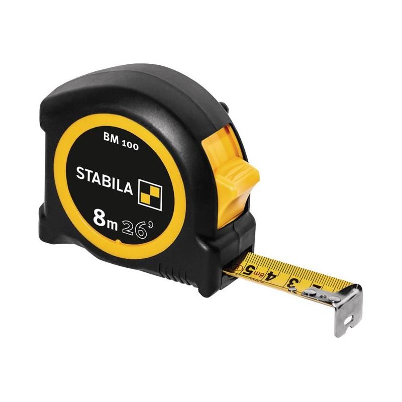 Stabila BM 100 Compact Pocket Tape 8m/26ft (Width 25mm) Stabila - Dynamic Drive