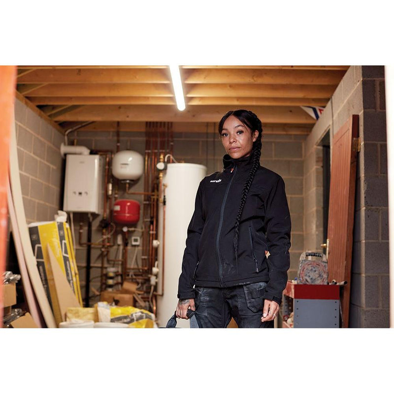 Scruffs Women's Trade Softshell Jacket Black Size 18 Scruffs - Dynamic Drive