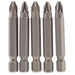 Draper PZ Type Insert Bit, 1/4" Hex, 50mm Long, No.2 (Pack of 5) 64283 Draper - Dynamic Drive