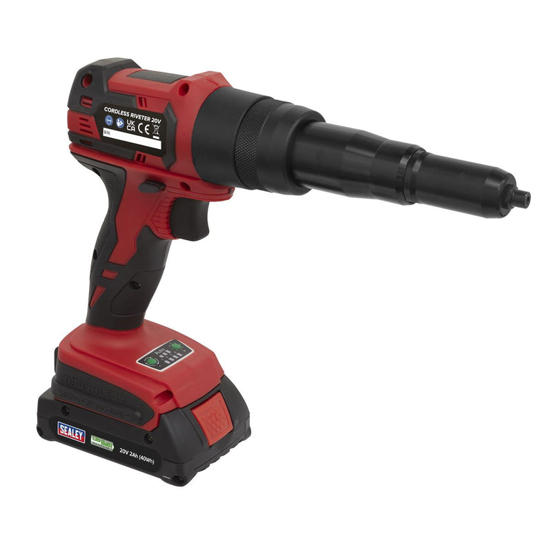 Sealey Cordless Riveter 20V 2Ah Lithium-ion CP314 Sealey - Dynamic Drive
