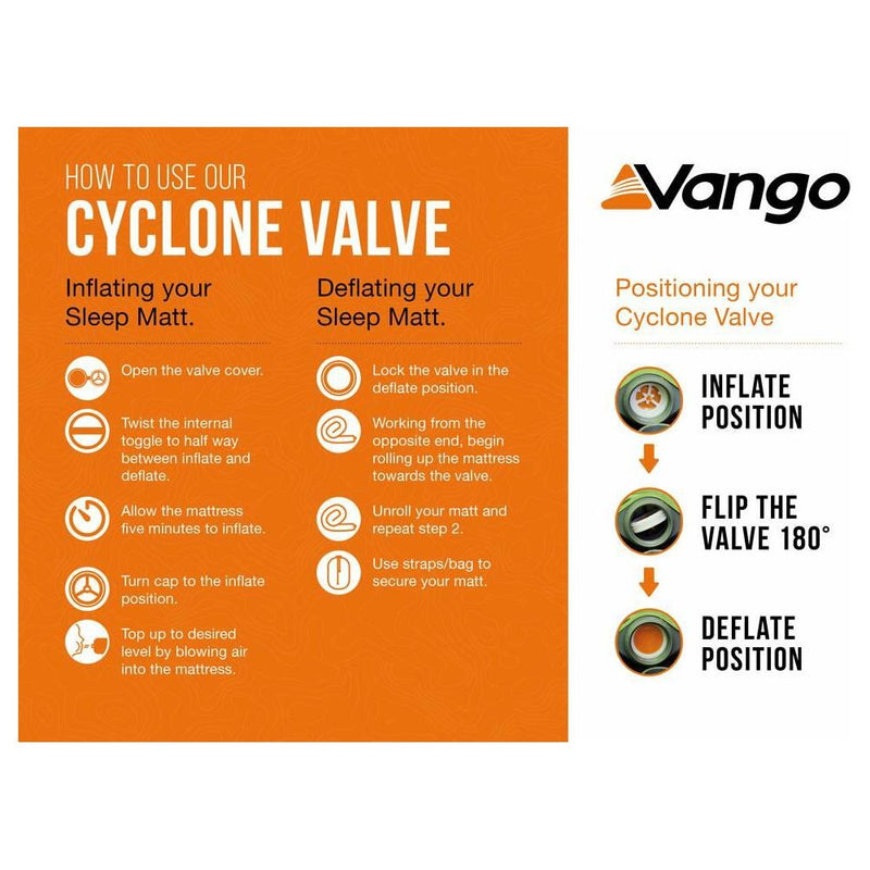 Vango Arcadia 10 Double Self inflating Sleep Mat Double Olive Vango - Dynamic Drive
