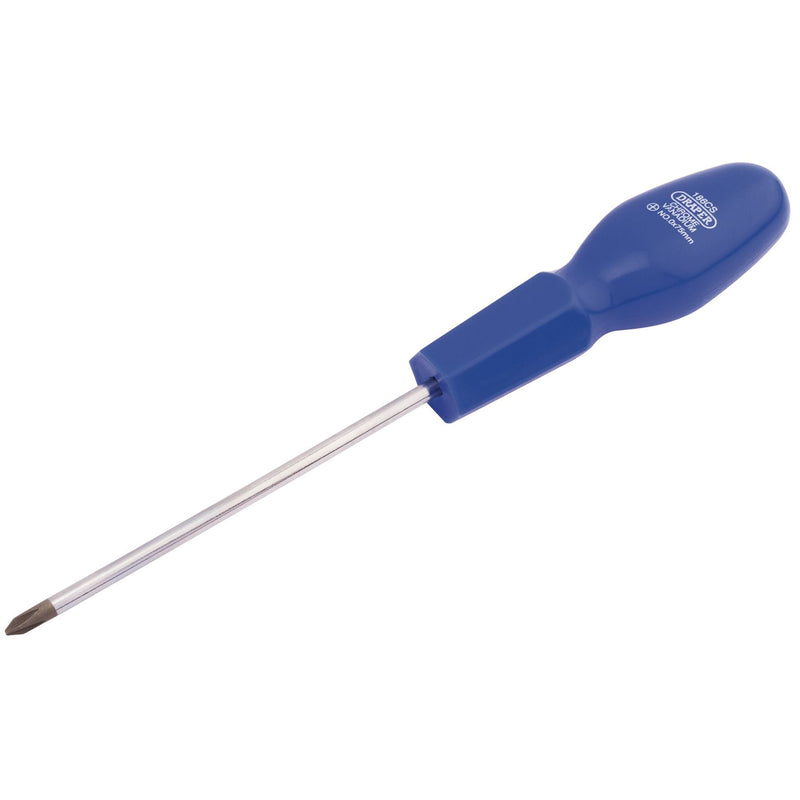 Draper Cross Slot Cabinet Pattern Screwdriver, No.0 x 75mm 22632 Draper - Dynamic Drive