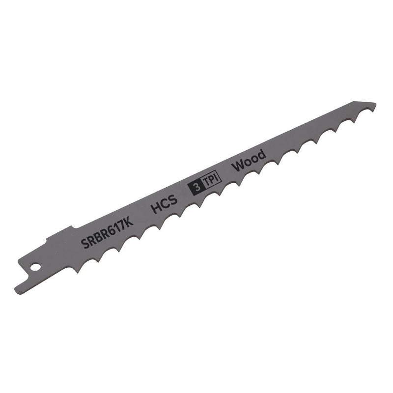 Sealey Reciprocating Saw Blade Pruning & Coarse Wood 150mm 3tpi Pack of 5 Sealey - Dynamic Drive