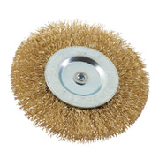 Draper Brassed Steel Crimped Wire Wheel Brush, 100mm 41428 Draper - Dynamic Drive