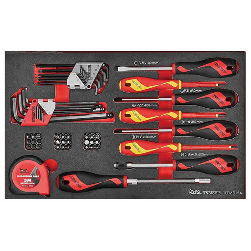 Teng Tools Screwdriver & Hex/TX Key Set 2 FOAM3 54 Pieces Teng Tools - Dynamic Drive