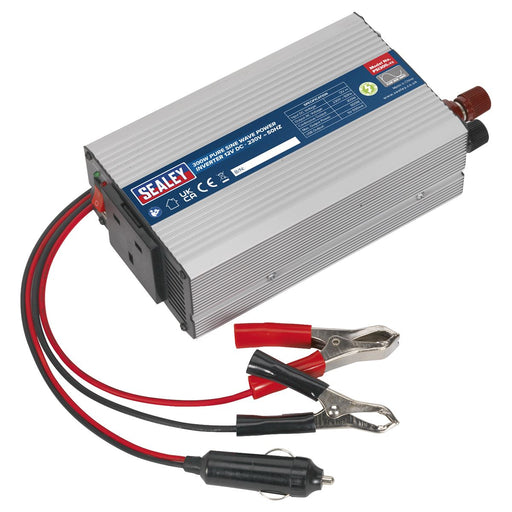 Sealey Power Inverter Pure Sine Wave 300W 12V DC 230V ~ 50Hz PSI300 Sealey - Dynamic Drive