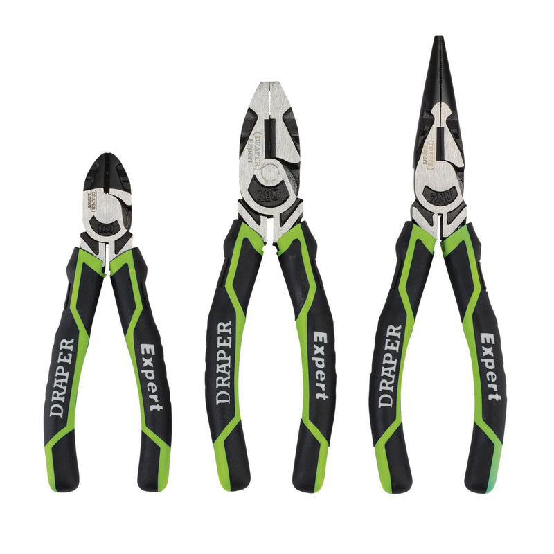 Draper High Leverage Plier Set, Green (3 Piece) 28035 Draper - Dynamic Drive