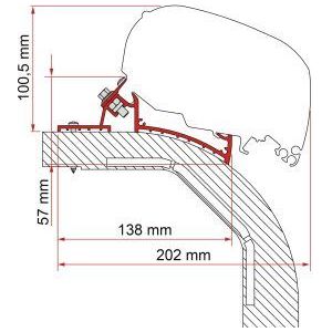 Fiamma F80/F65 Adapter Kit Arca/Mobilvetta K-Yacht 98655Z079 Fiamma - Dynamic Drive