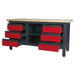 Sealey Workstation with 6 Drawers & Open Storage AP1905D Sealey - Dynamic Drive