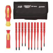 Draper XP1000 VDE Slimline Interchangeable Screwdriver Set (12 Piece) Draper - Dynamic Drive
