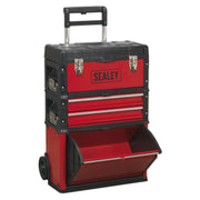 Sealey Mobile Steel/Composite Toolbox 3 Compartment AP548 Sealey - Dynamic Drive