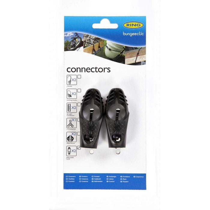 Ring RLS7 BungeeClic Connector Pack with Adjustable Hooks, Black, Set of 2 Ring Automotive  - Dynamic Drive