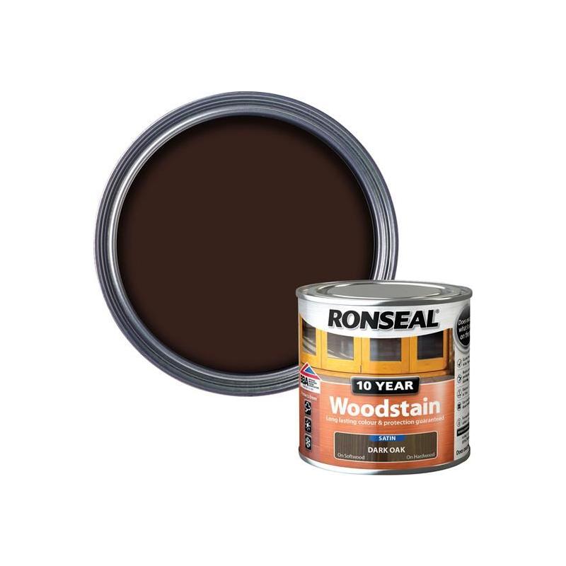 Ronseal 10 Year Woodstain Dark Oak 250ml Ronseal - Dynamic Drive
