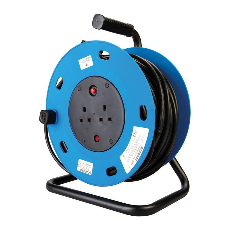 Powermaster Cable Reel Freestanding 13A 230V 2-Gang 50m PowerMaster - Dynamic Drive