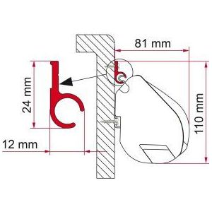 Fiamma F45/F35 Adapter Kit Rail 300 02361-01A Fiamma - Dynamic Drive