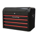 Sealey Topchest 4 Drawer Retro Style Black with Red Anodised Drawer Pulls Sealey - Dynamic Drive